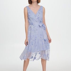 DKNY sleeveless faux wrap dress 14 NWT $139